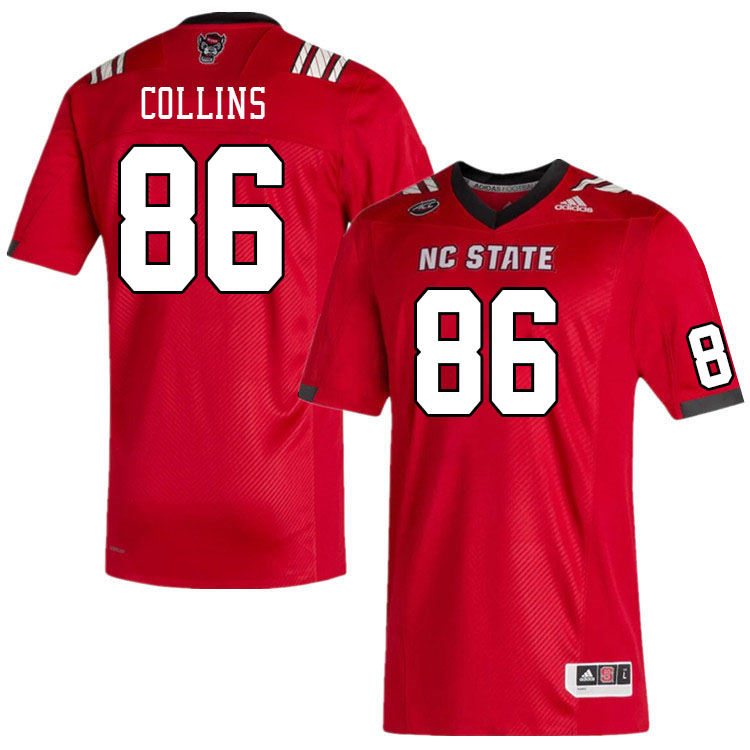 Men #86 DJ Collins North Carolina State Wolfpacks College Football Jerseys Stitched-Red